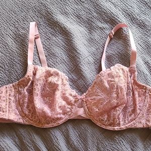 Pink and Gold Unlined Bra